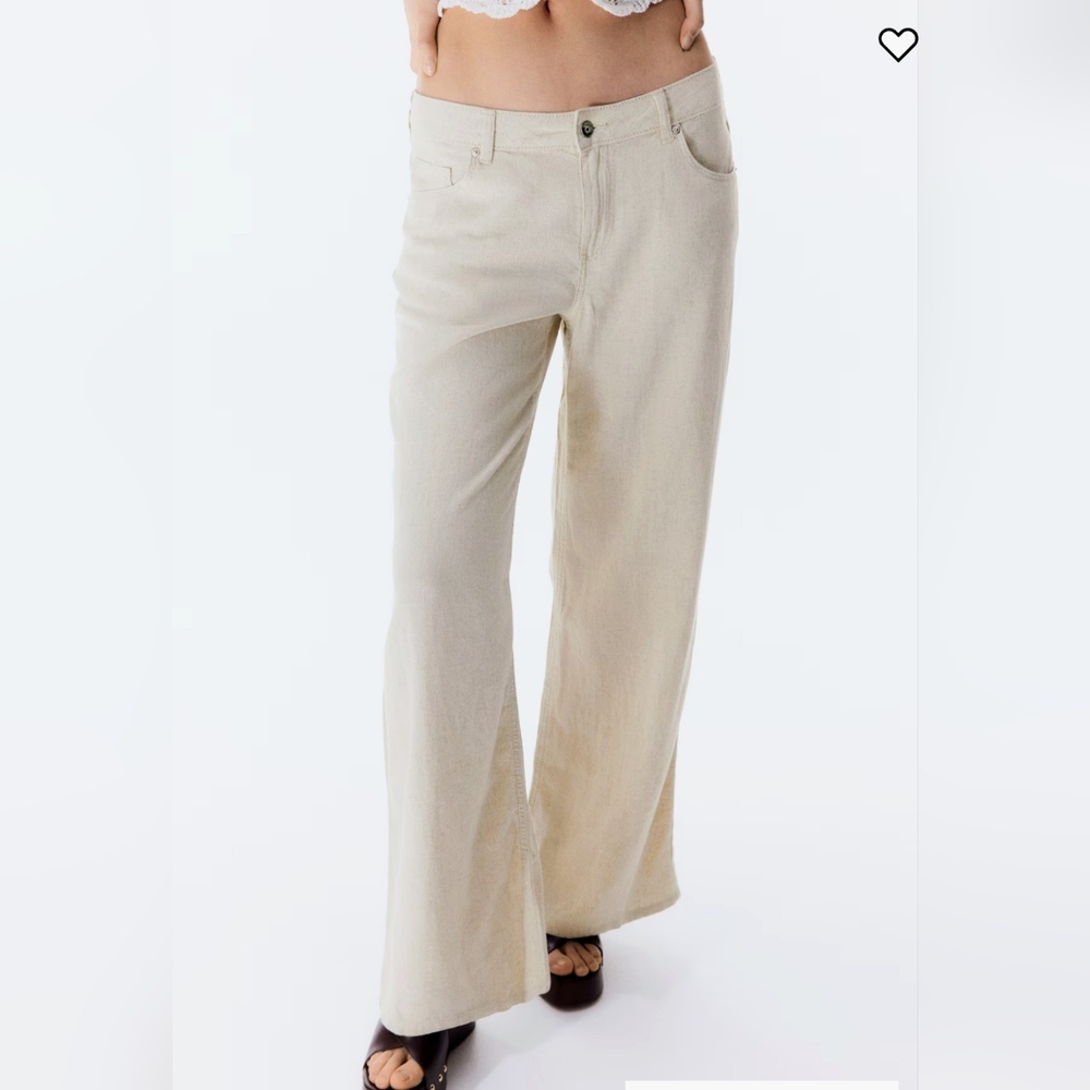 $150-$300 elsewhere*. Dries Van Noten Wide Leg White Linen Trousers New Sz 42